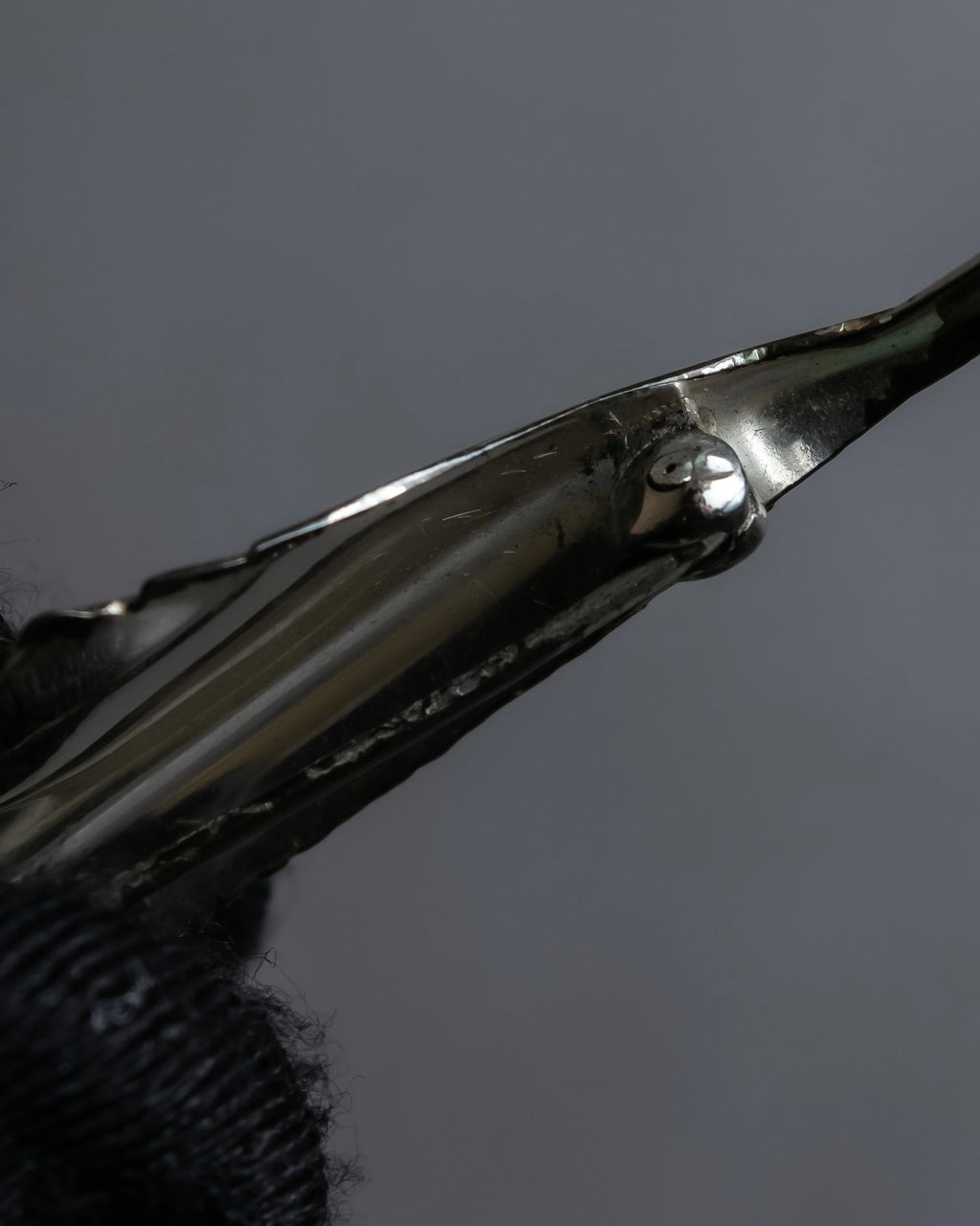 "Christian Dior" Relief motif silver 925 brooch