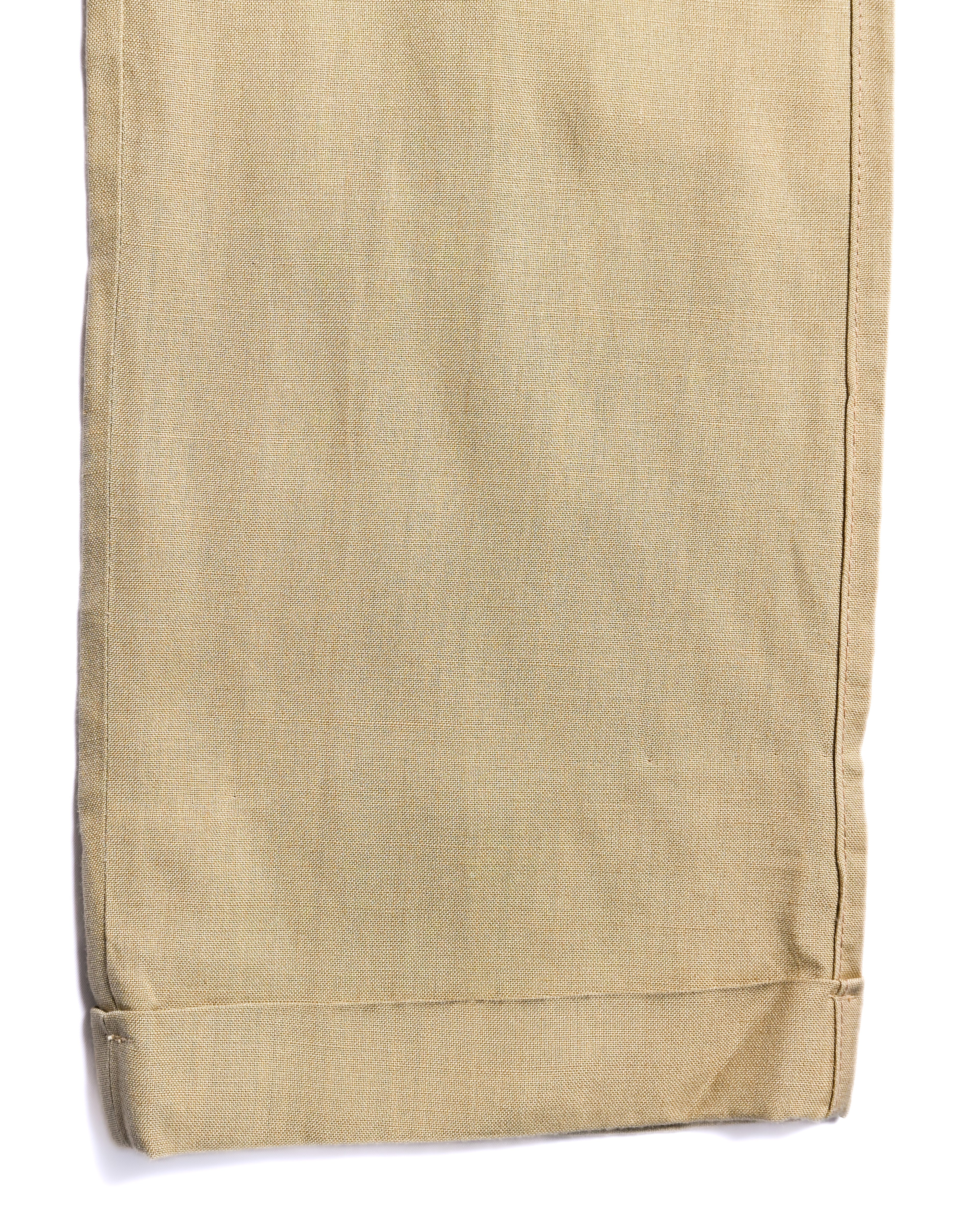 VINTAGE/ Linen Tasted 2 Tuck Trousers Light Beige
