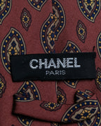"CHANEL" Paisley pattern silk necktie