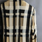 "MOSCHINO" Graphic check pattern raw edge design tailored jacket