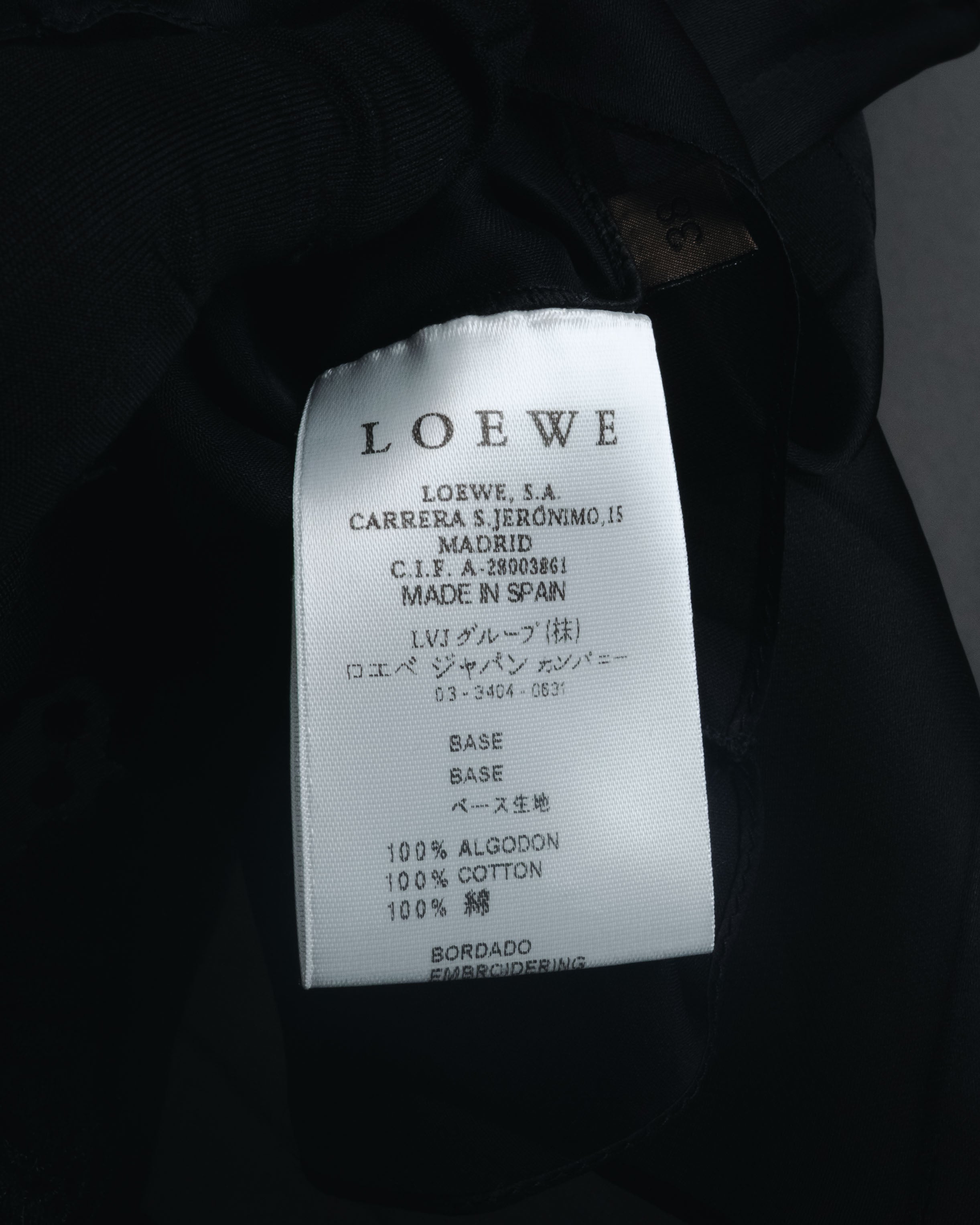 "LOEWE" 2014AW Sheer embroidered shirt
