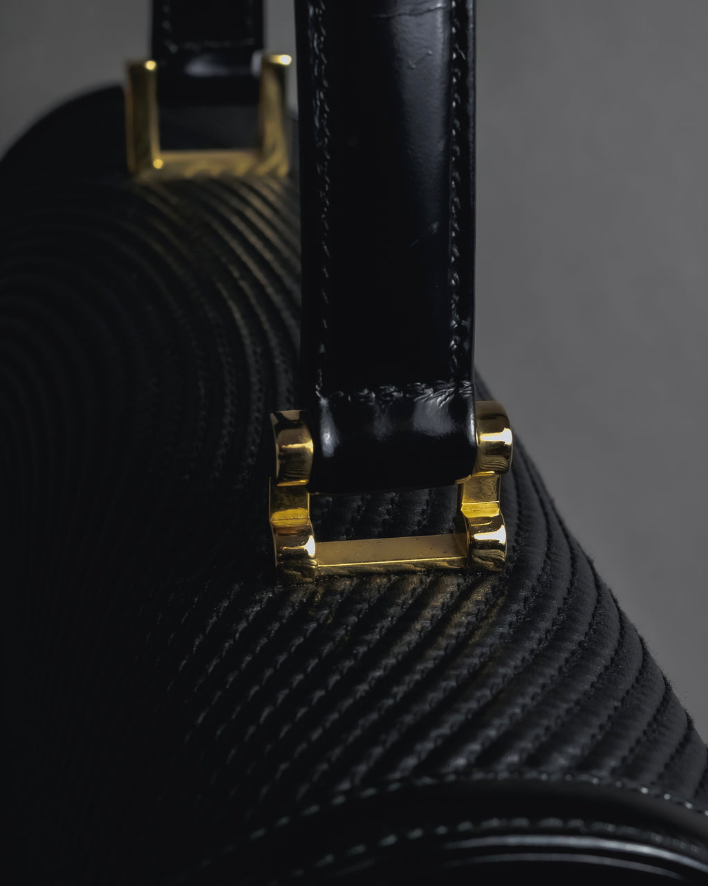 "Tiffany & Co." 80’s-90’s Structured ribbed leather top-handle bag