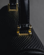 "Tiffany & Co." 80’s-90’s Structured ribbed leather top-handle bag