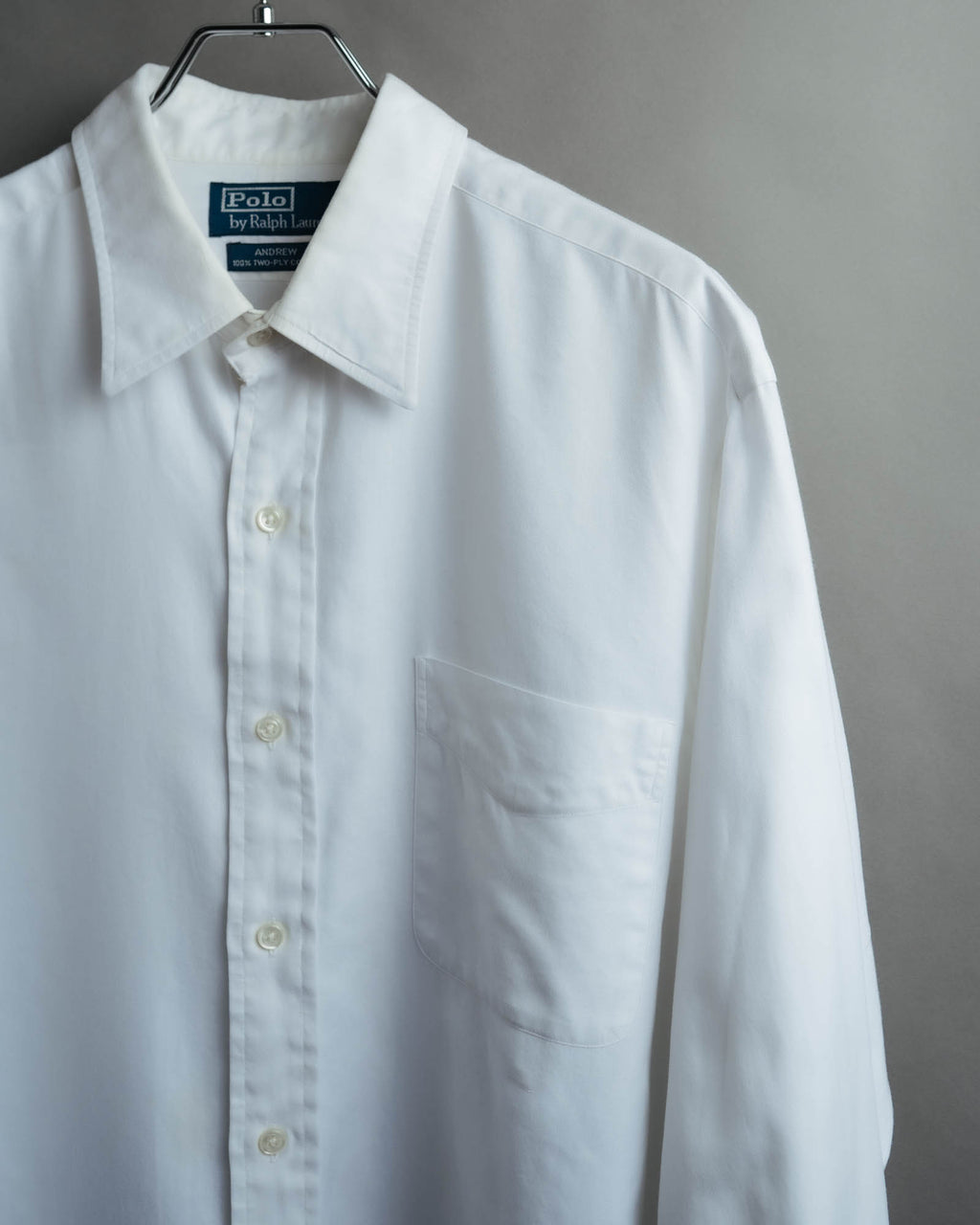 -MOOD MILLÉSIMES-
90’s-00’s andrew two-ply cotton white shirt by “Polo Ralph Lauren”