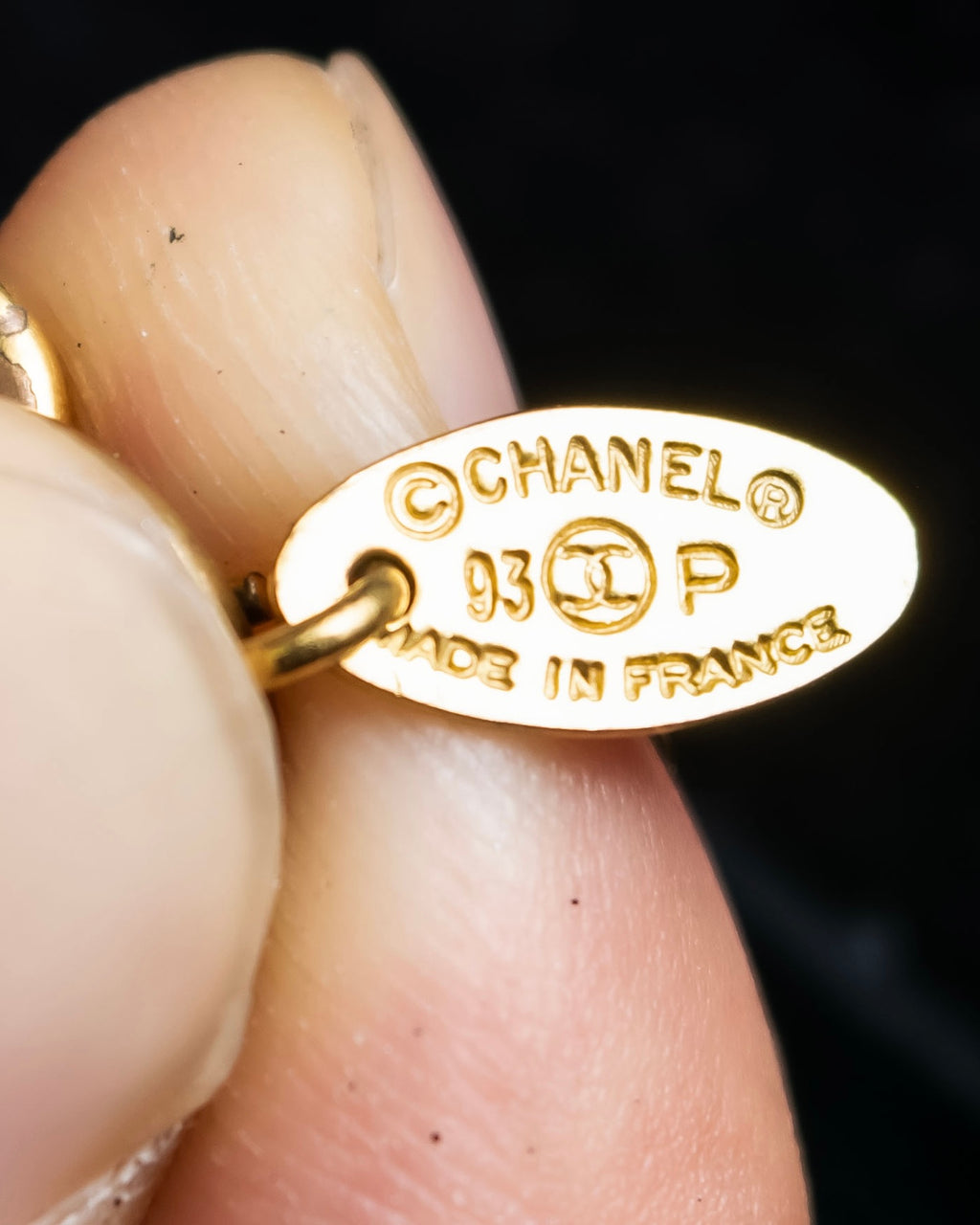 "1993's CHANEL" Coco mark motif gold bracelet
