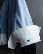 "BROOKS BROTHERS" Large cuffs design cleric oversized shirt