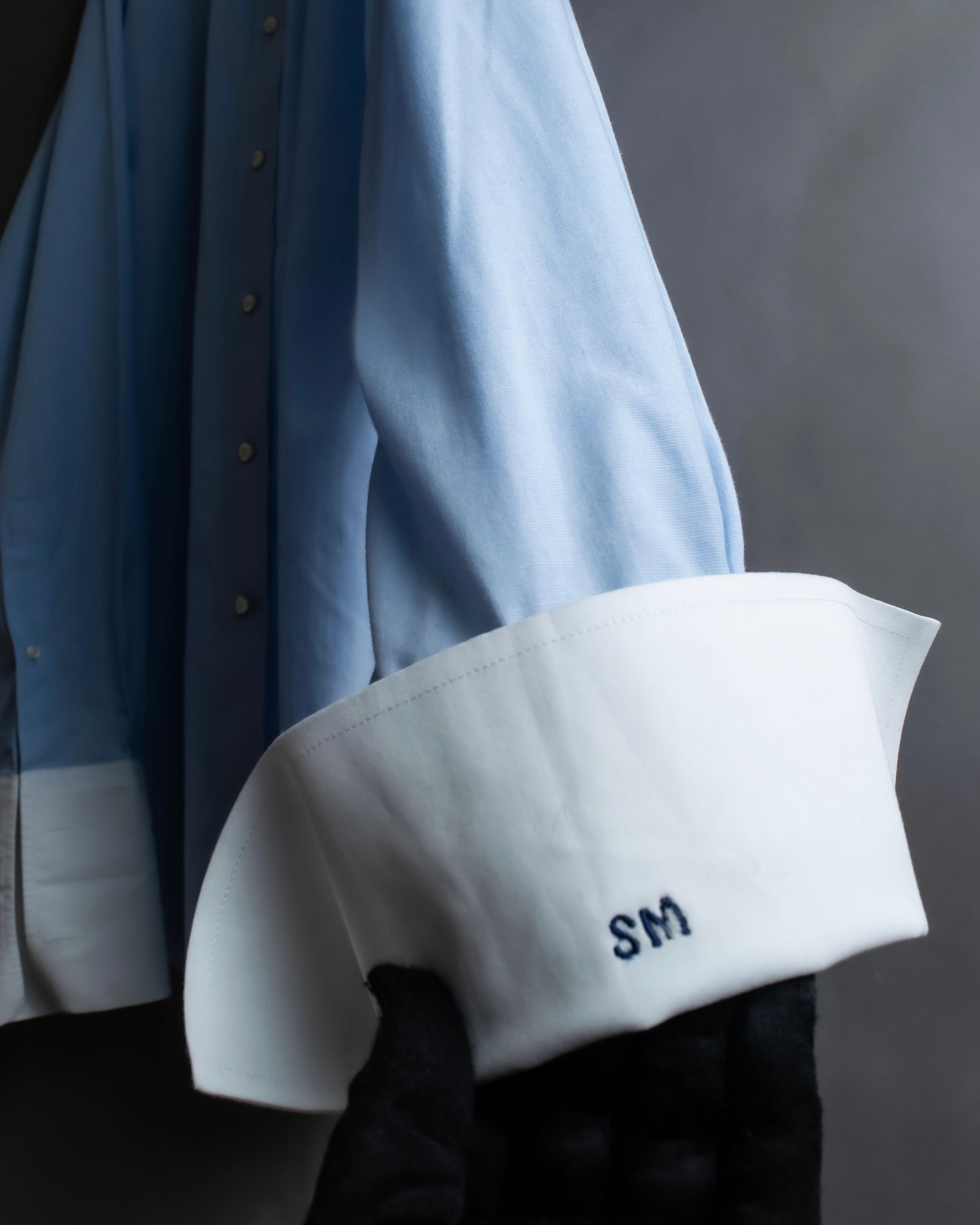 "BROOKS BROTHERS" Large cuffs design cleric oversized shirt