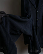 "COMME des GARCONS" 99SS sheer drape docking detail tailored jacket