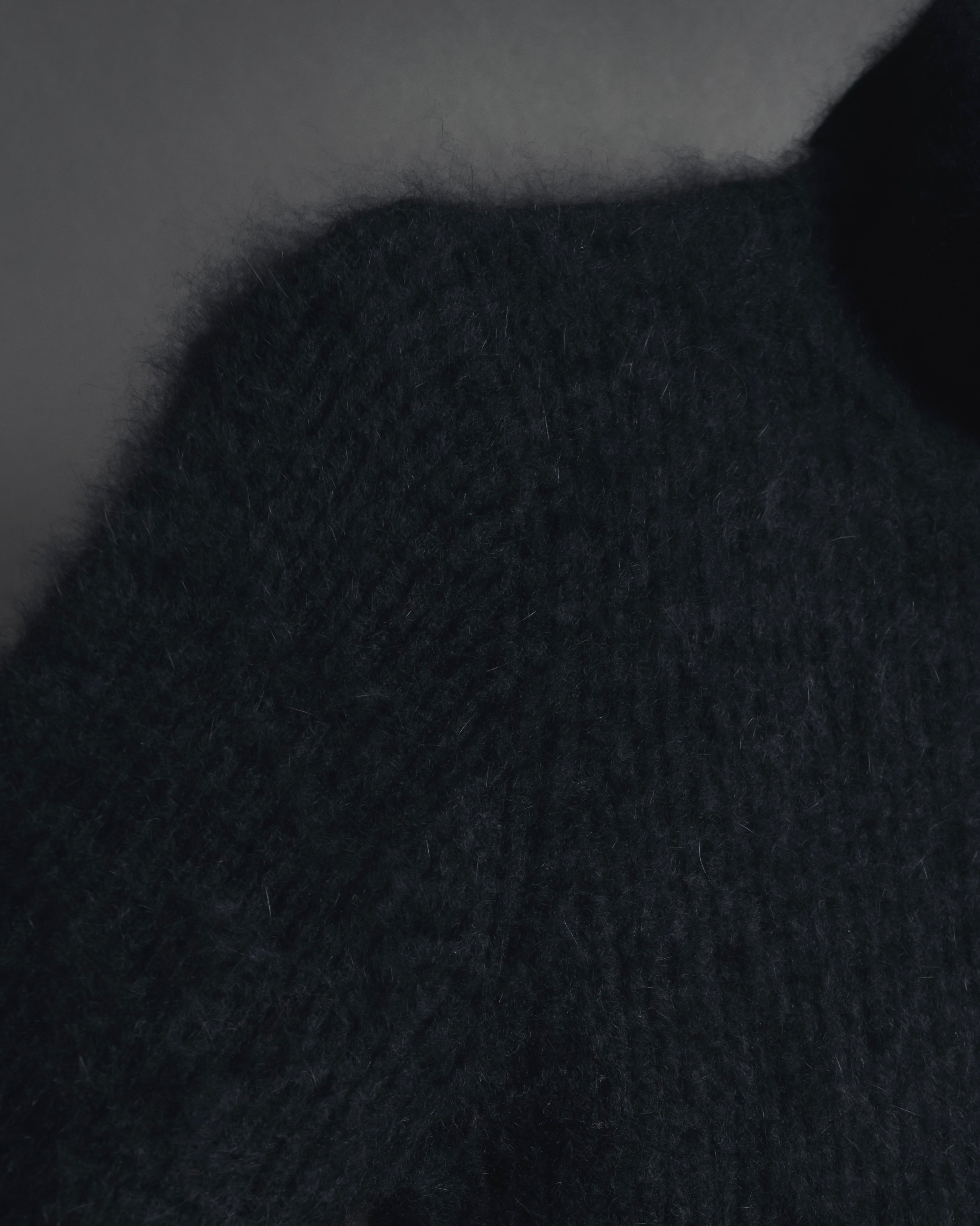 "I WISH" Angora-blend fuzzy turtleneck knit