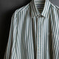 "BURBERRYS" Green stripe pattern oversized shirt