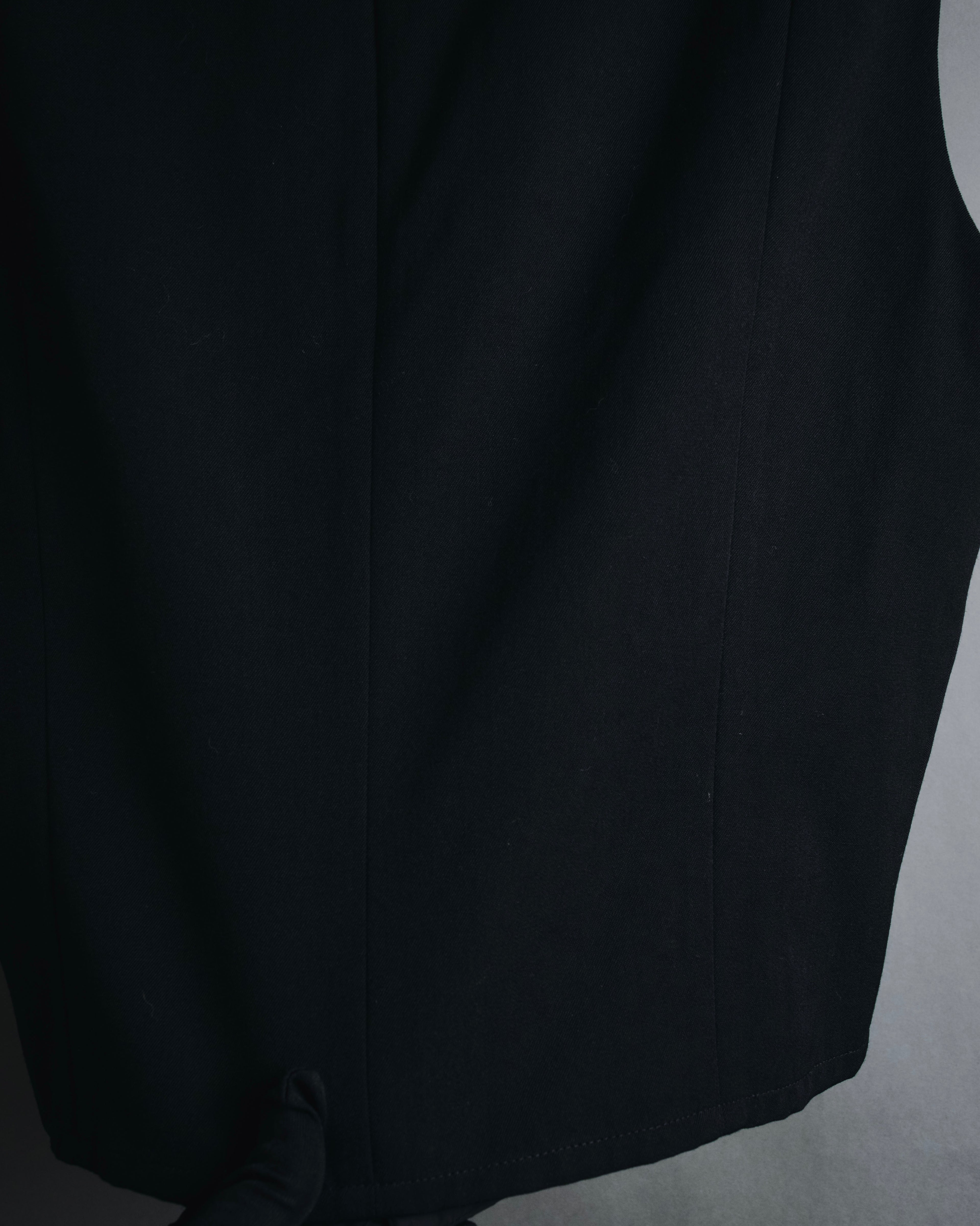 "tricot COMME des GARCONS" 2004 SS draped lapel cropped vest