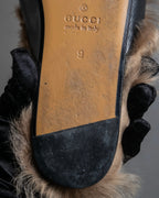 "GUCCI" GG logo design princetown loafers