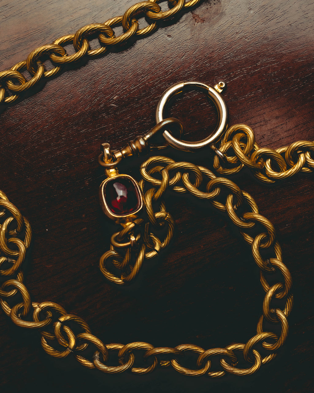 -SPECIAL - “CHANEL” 70’s-80’s Gripoix glass cabochon charm sautoir necklace