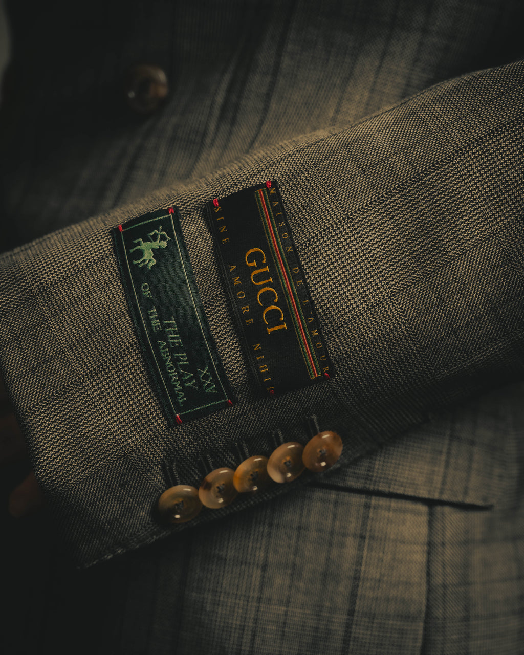 -SPECIAL- “GUCCI” 2019-2021 Glen check double-breasted wool suit