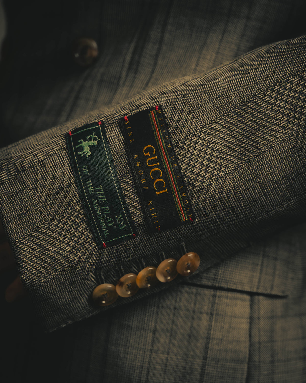 -SPECIAL- “GUCCI” 2019-2021 Glen check double-breasted wool suit