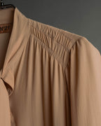 "N°21" 2020's Asymmetric bow tie acetate silk blouse
