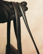 "Salvatore Ferragamo" 90's-00's Woven leather shoulder handbag