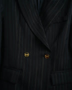 -SPECIAL-“SAINT LAURENT” 18's- Modern pinstripe double breasted jacket