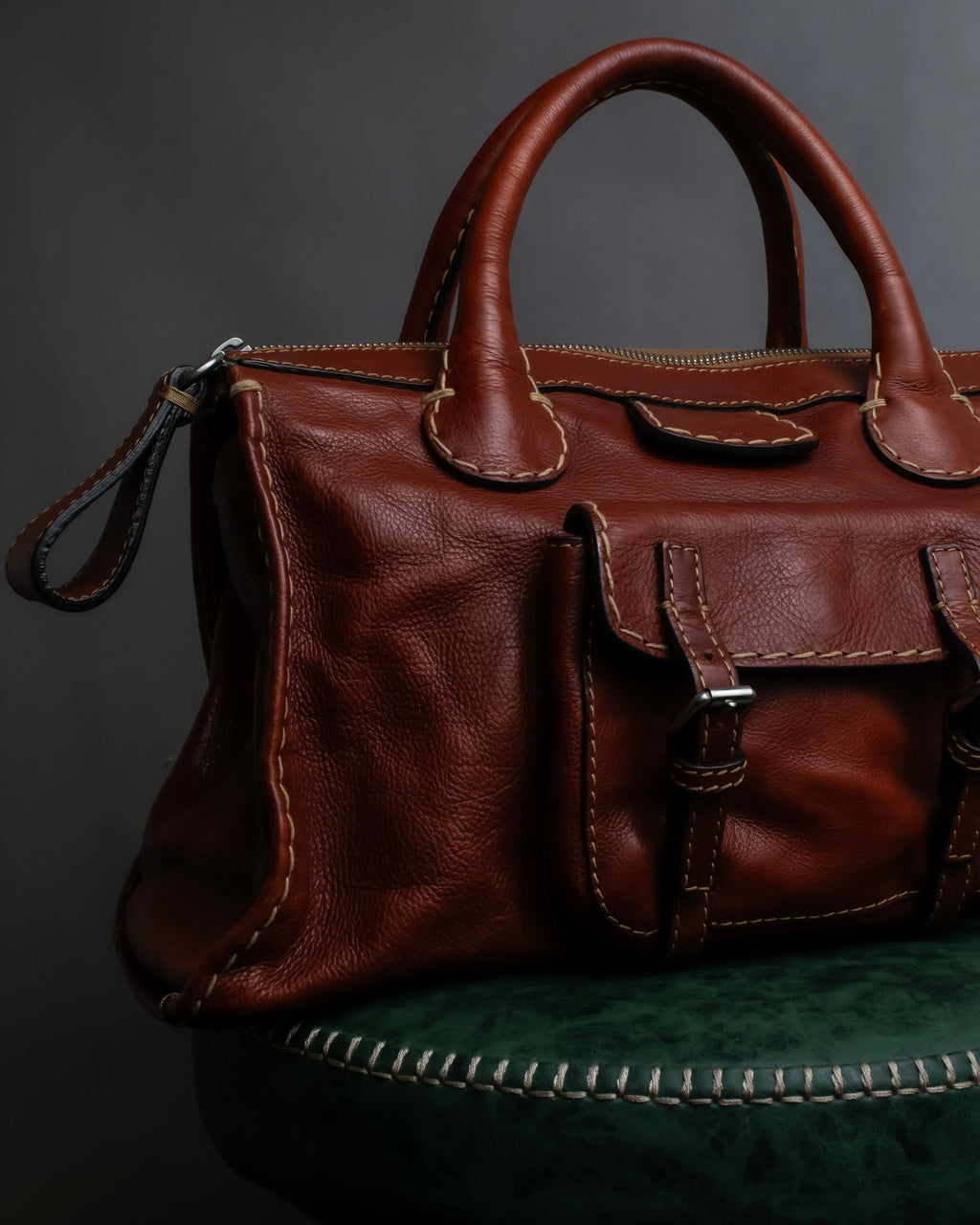 "Chloe" Edith series crossbody leather bag