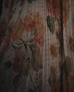 "RED VALENTINO" 19-20’s Floral pleated skirt with tulle hem