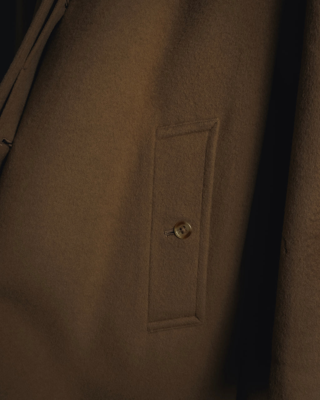 "BURBERRYS" 80’s-90’s Fly-front wool cashmere coat