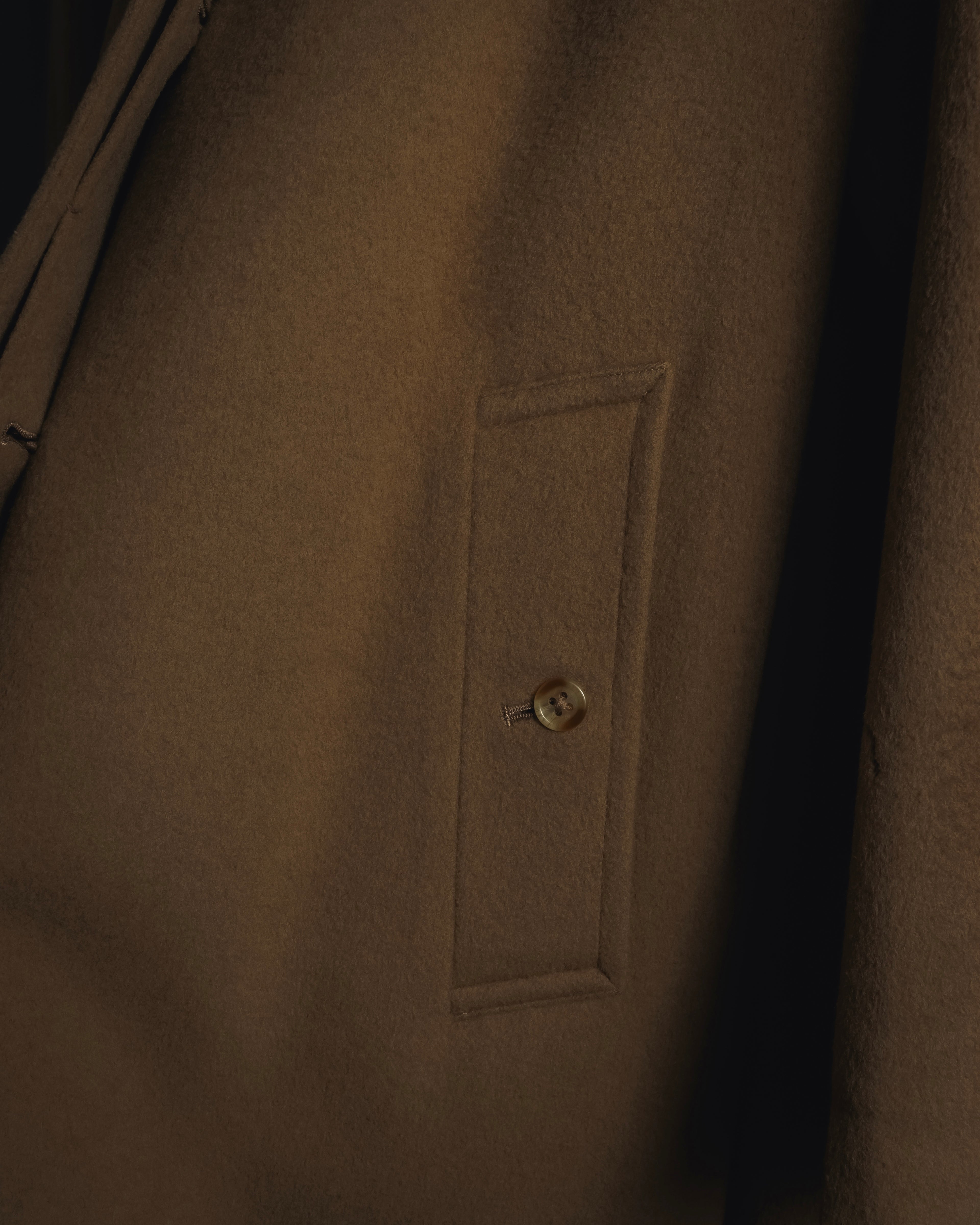 "BURBERRYS" 80’s-90’s Fly-front wool cashmere coat