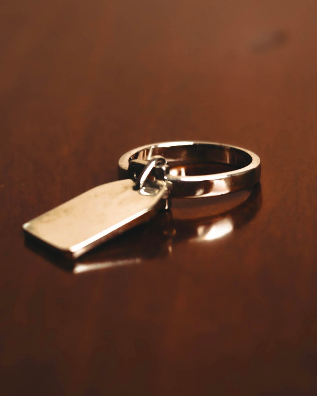 "Christian Dior" Cream enamel key ring