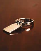 "Christian Dior" Cream enamel key ring