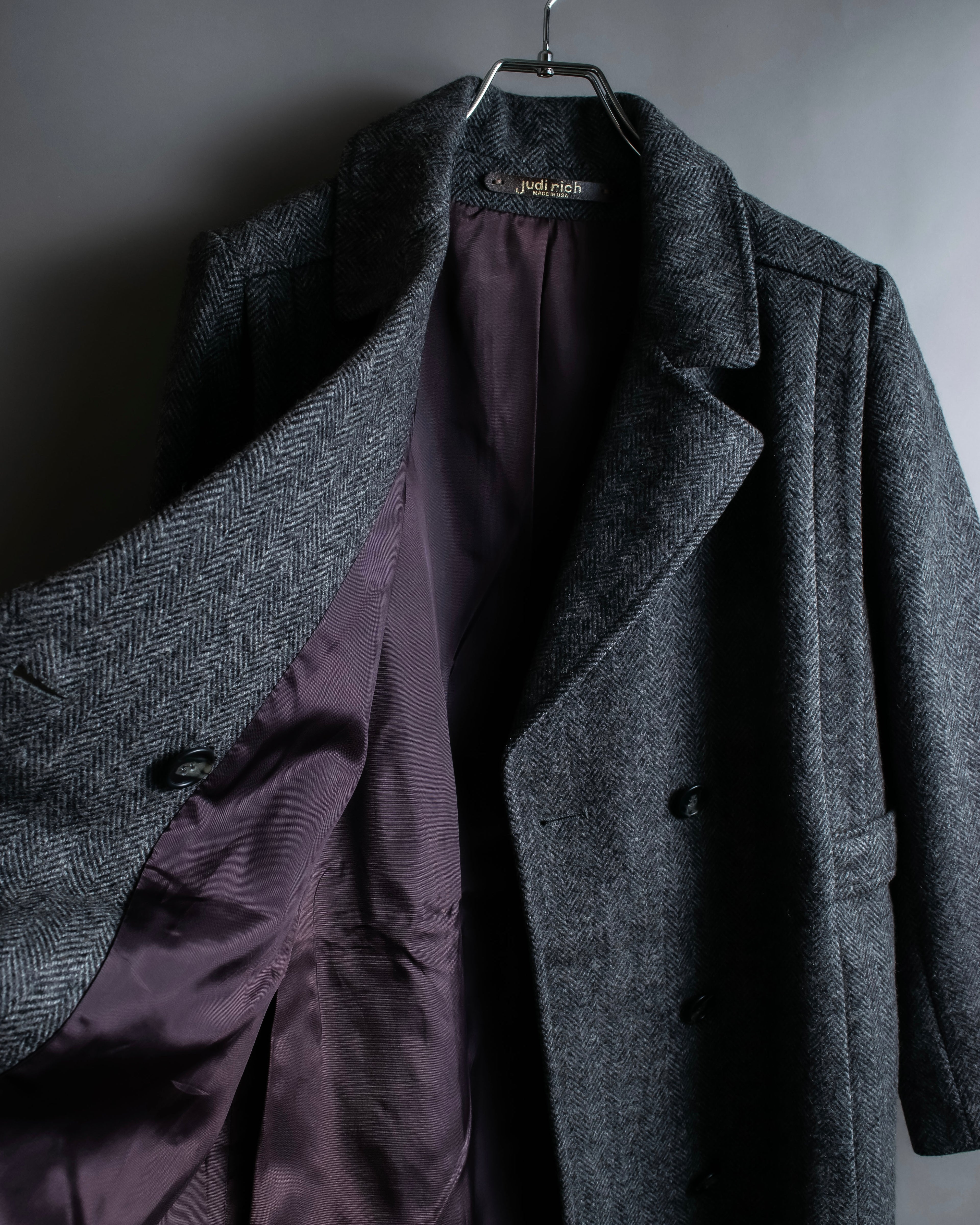 “Judi Rich” Beautiful tweed double breasted coat