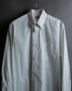 "HERMES" Yoke switching design white cotton shirt