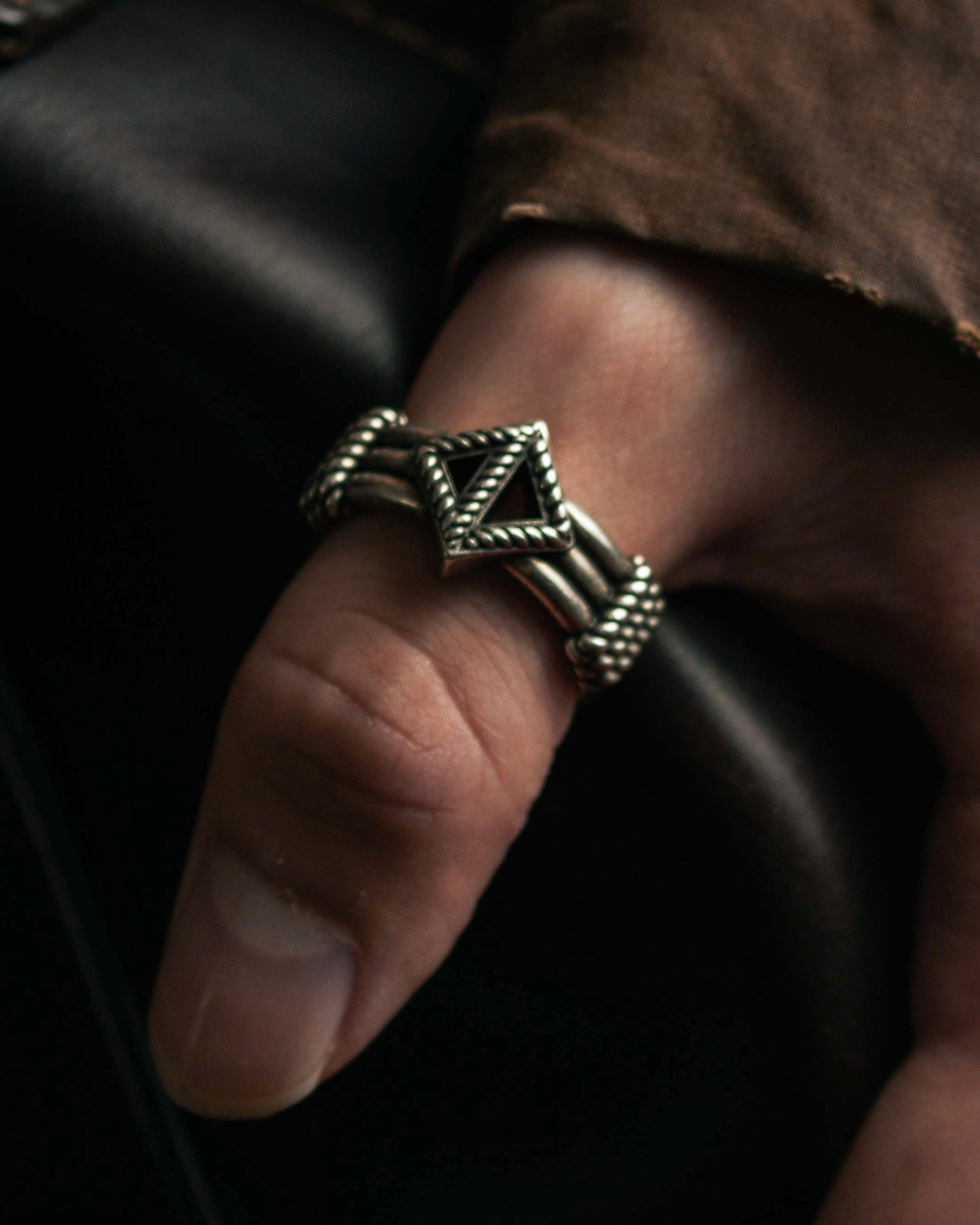 "Christian Dior" Buffalo design silver ring