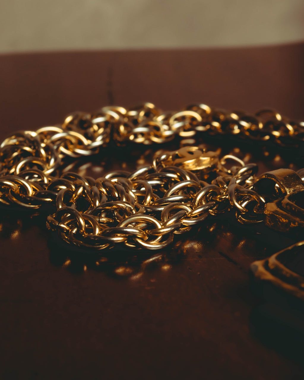 –SPECIAL– "CHANEL" 80's Gripoix Byzantine cross pendant necklace