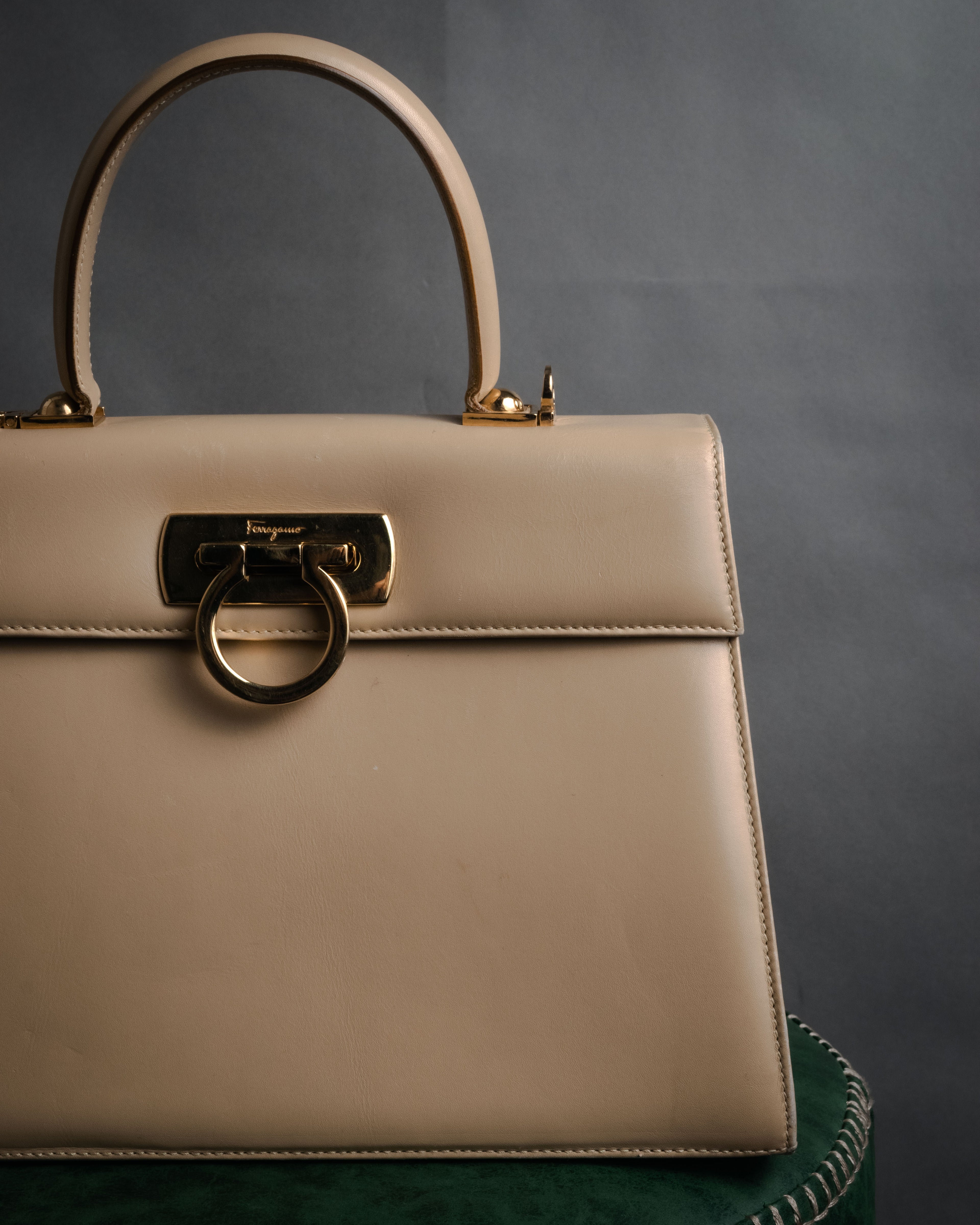 “Salvatore Ferragamo” 1990’s-00’s Gancini top handle bag