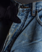 "JEAN PAUL GAULTIER JEANS" Beautiful fade button fly straight denim