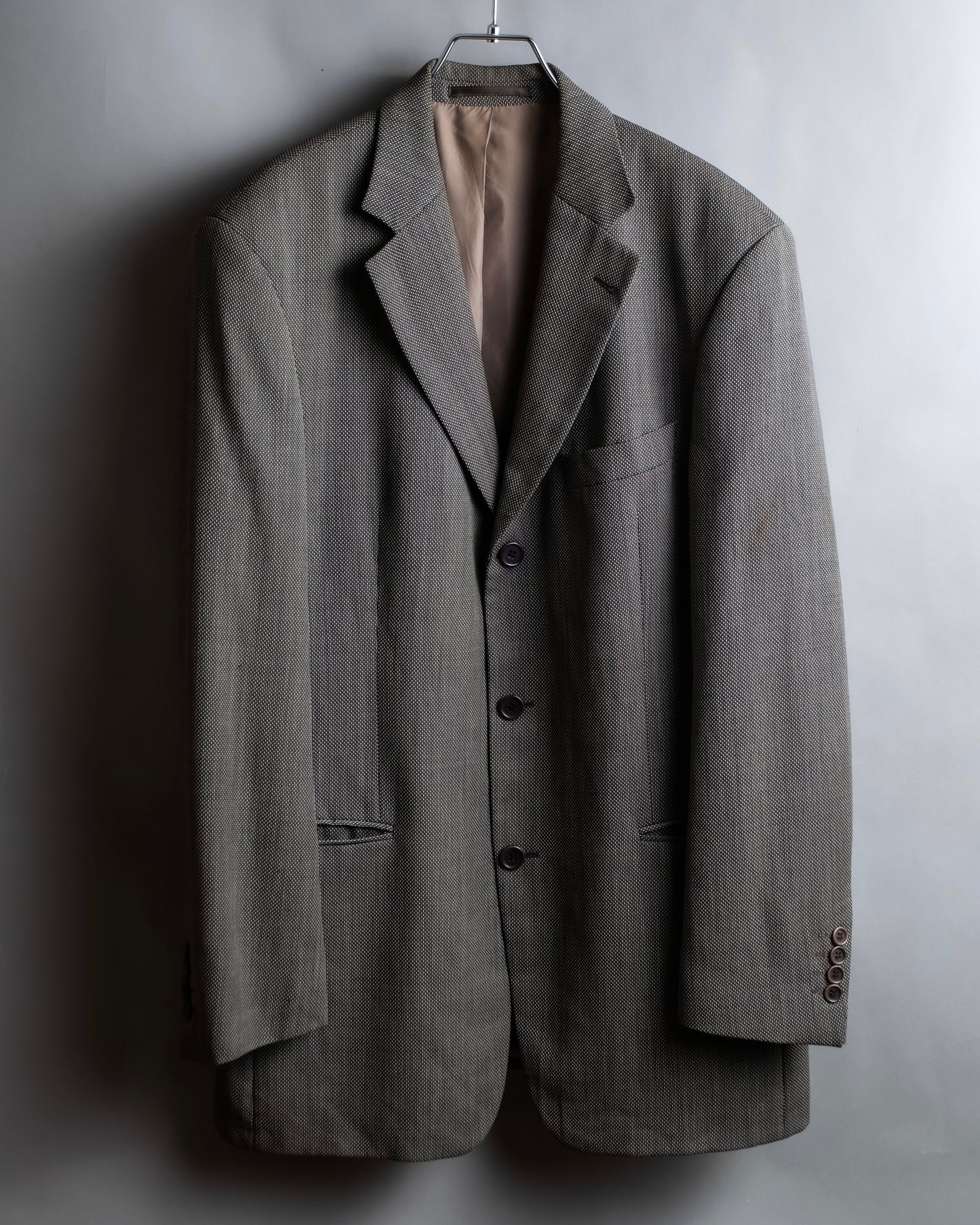 "HUGO BOSS" Woven pattern oversized 3 button tailored jacket