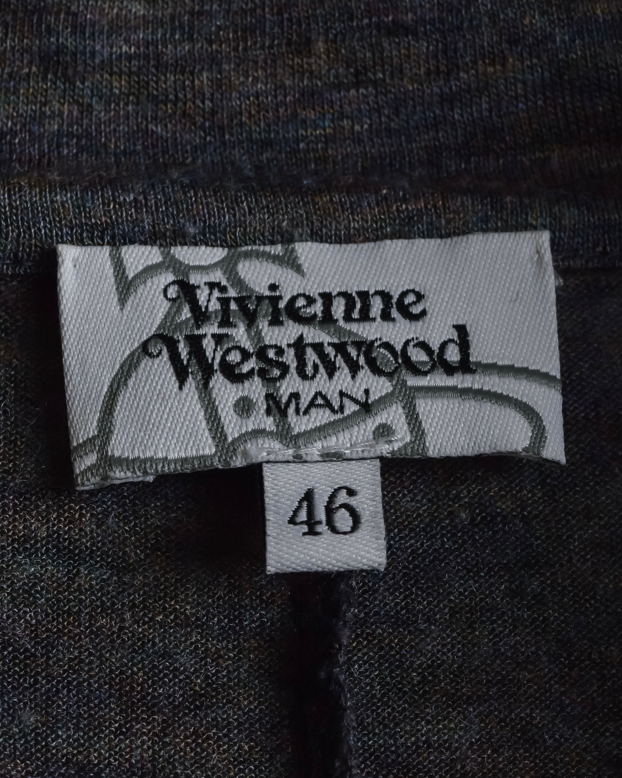 "Vivienne Westwood MAN" Bordeaux piping design draped tailored jacket