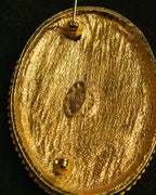 -SPECIAL- “CHANEL” 1982Years red cabochon oval brooch