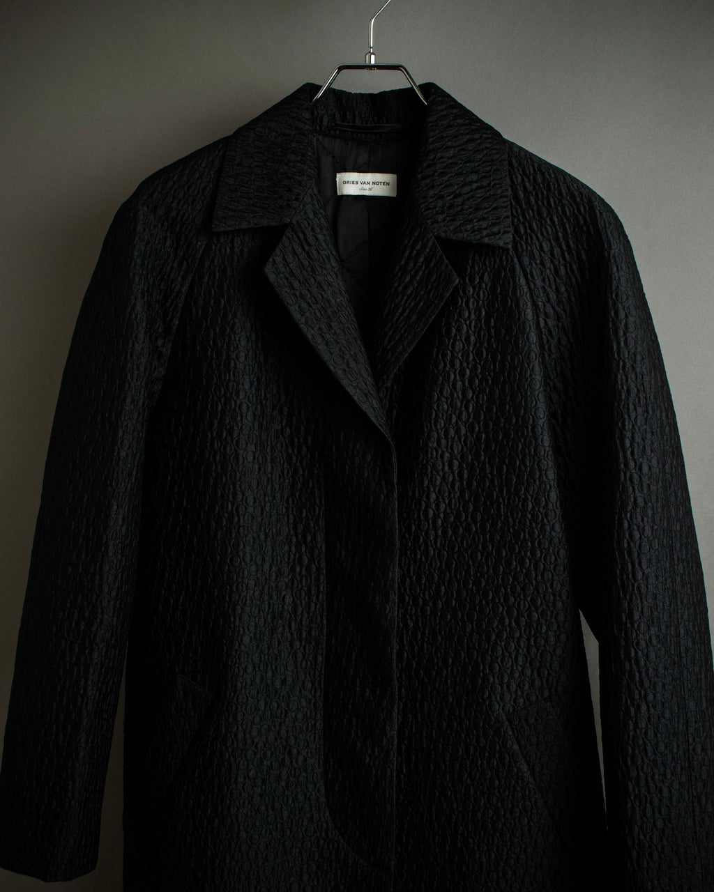 "DRIES VAN NOTTEN" Relief  jaguard uneven design chester coat