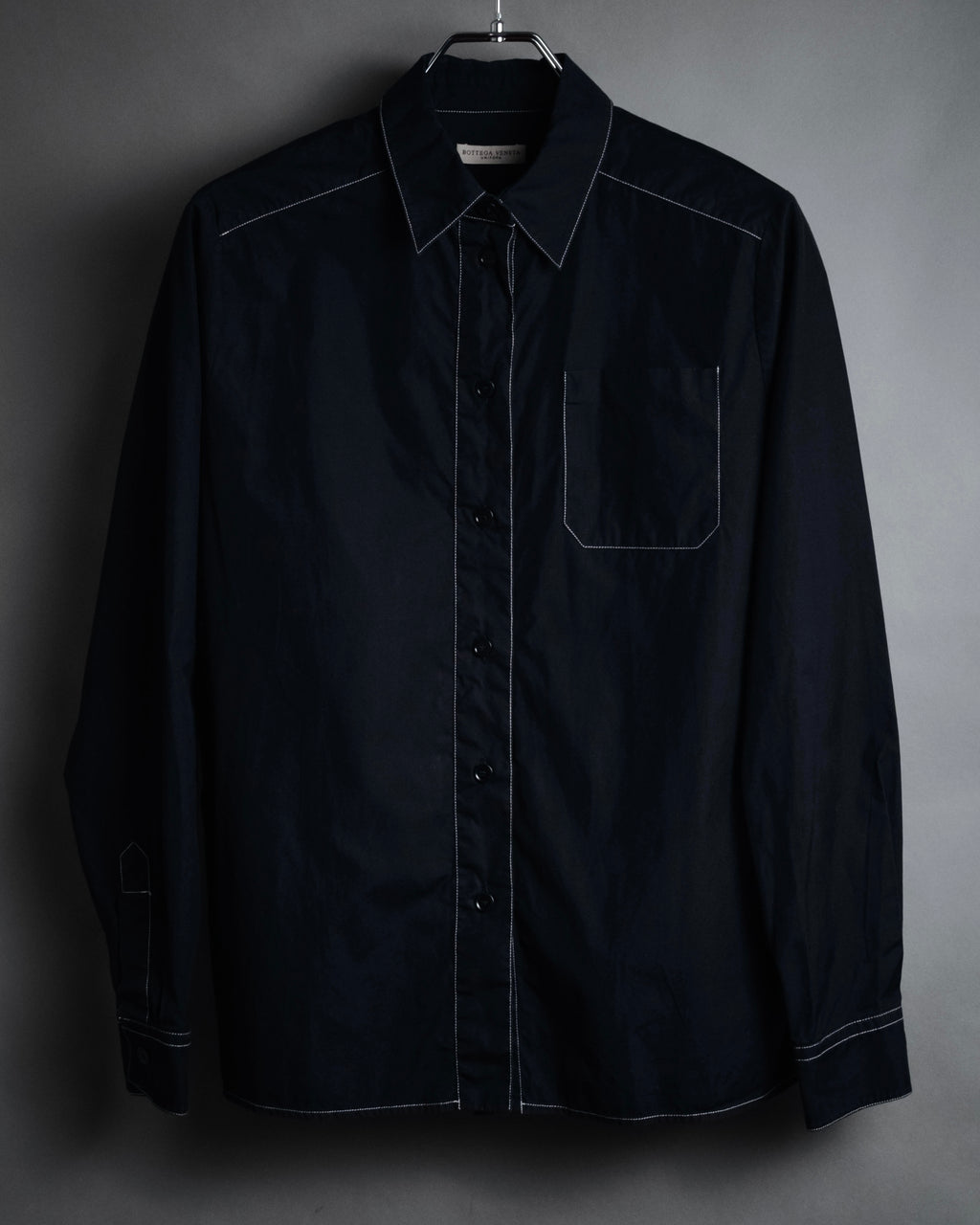 “BOTTEGA VENETA” 2010’s contrast stitch uniform cotton shirt