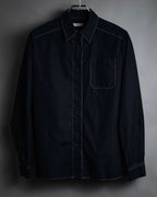 “BOTTEGA VENETA” 2010’s contrast stitch uniform cotton shirt