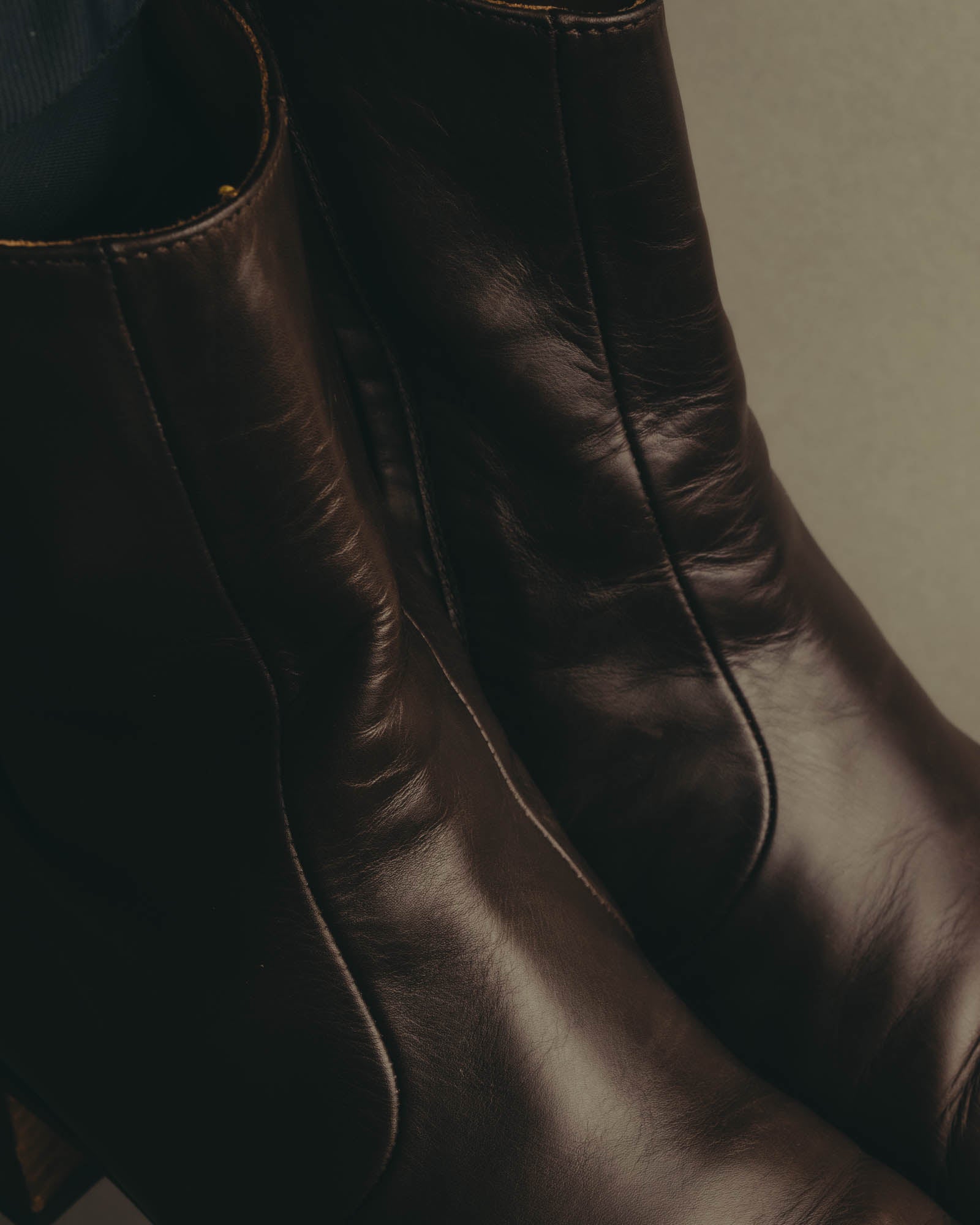 "Hermès" Minimal dark brown leather ankle boots