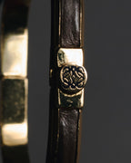 "LOEWE" 00’s-10’s leather inlay anagram clasp bangle