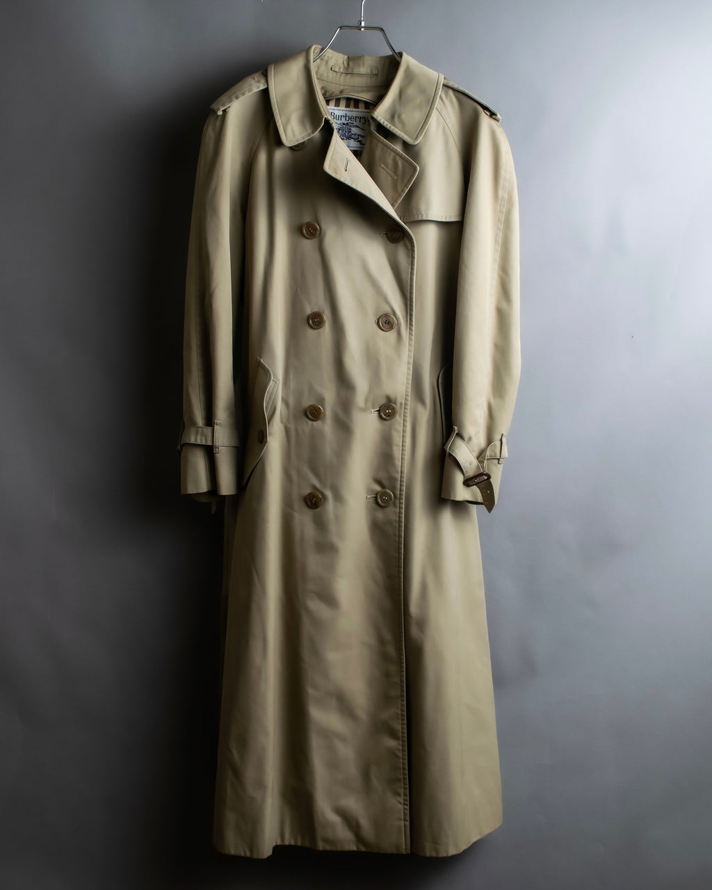 "BURBERRYS" Military detail long trench coat