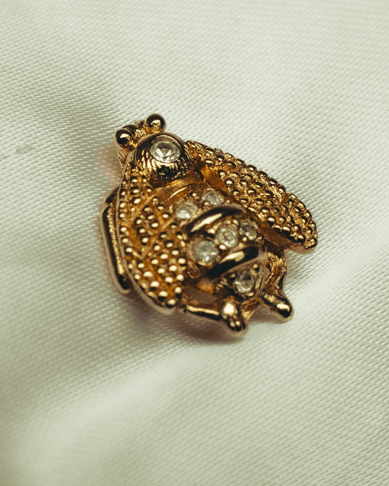 "Christian Dior" 80's-90's Crystal bee tack pin