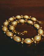 -SPECIAL- “Christian Dior” 70’s-80’s Faux pearl crystal statement necklace