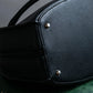 "MORABITO" Half moon design grained leather handbag