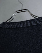 "Saint Laurent" Handsome face embroidery mohair blend oversized knit