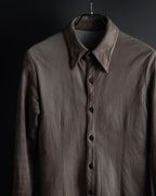 "ISAMU KATAYAMA" Dart-shaped deer leather shirt jacket
