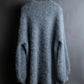 "Vintage drop shoulder shaggy knit pullover"