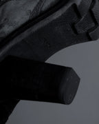 "PRADA" Military detail brushed leather lace-up long boots